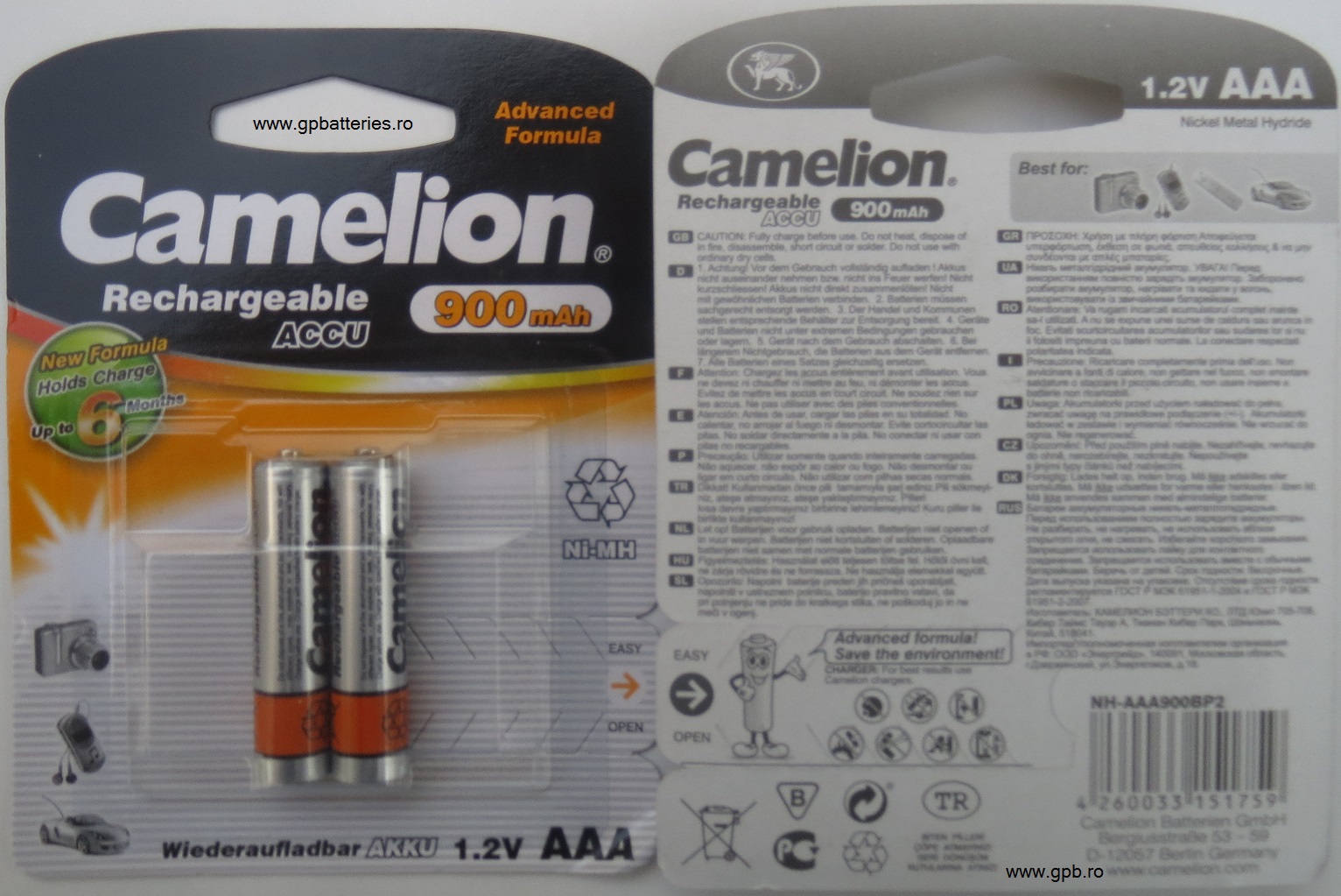 Camelion acumulator AAA R3 900 B2